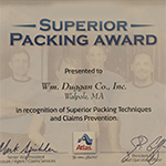 The Atlas Van Lines Superior Packing award